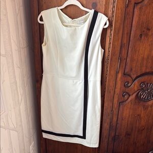 Calvin Klein Elegant Cream and Black Dress